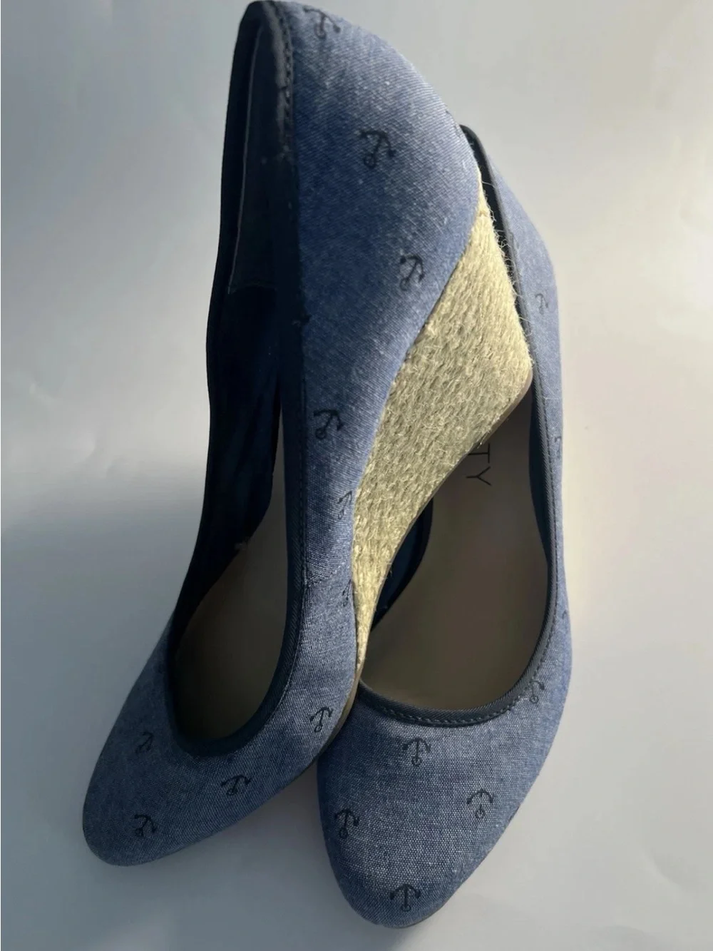 Sole Society Blue Anchor Wedge Pumps
